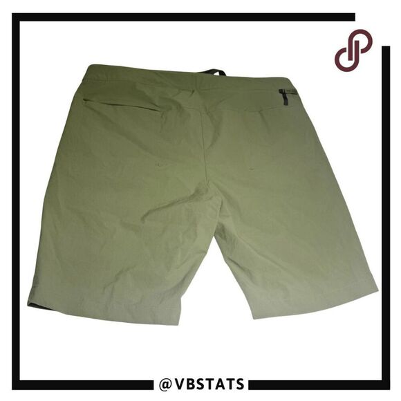 Helly Hansen Men's Campfire UPF 50+ Belted Flat Front Hiking Shorts Green Medium - Picture 2 of 9